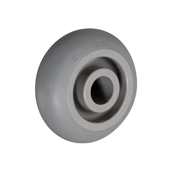 6"x2" CROWNED GRAY THERMO RUBBER (NON MARKING) WHEEL, 500 LBS CAPAC